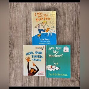 3 Dr. Seuss Books hardback